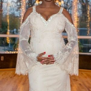 Champagne formal beaded gown